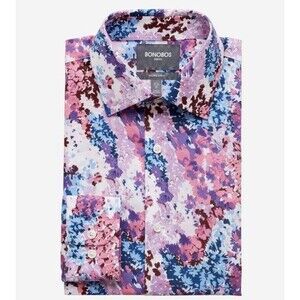 Bonobos Jetsetter Stretch Dress Floral Shirt Slim Fit Men’s